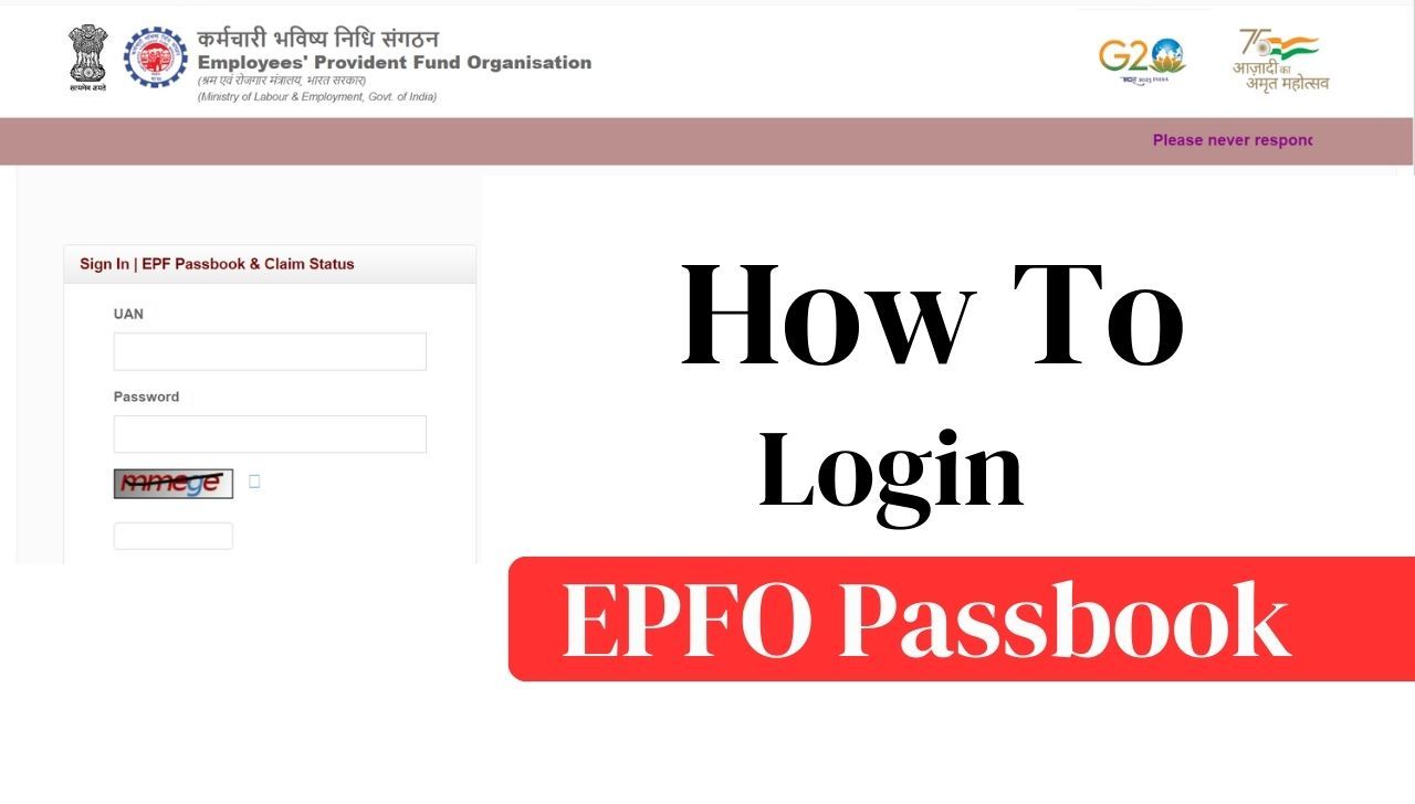 EPFO Passbook Login – Check EPF Passbook Online
